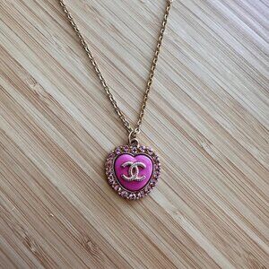 CHANEL Heart Charm with Chain
